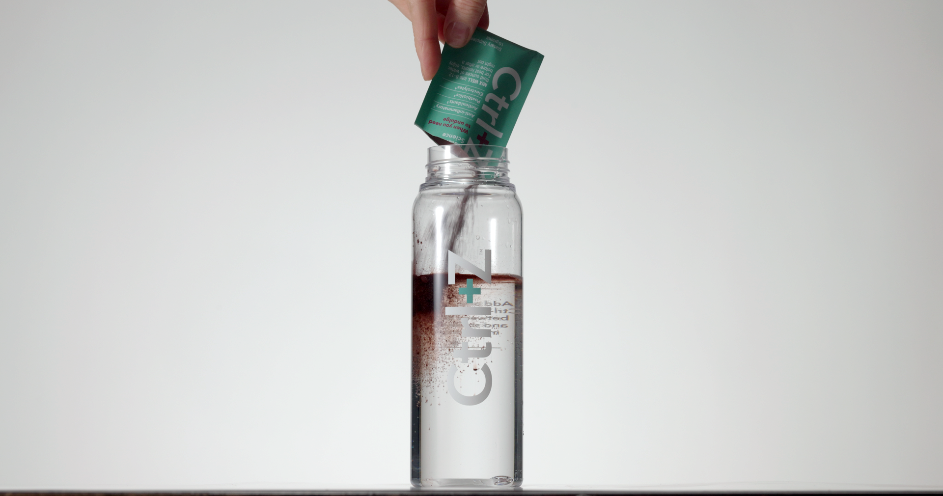 Ctrl-Z being mixed into a bottle of water